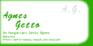 agnes getto business card